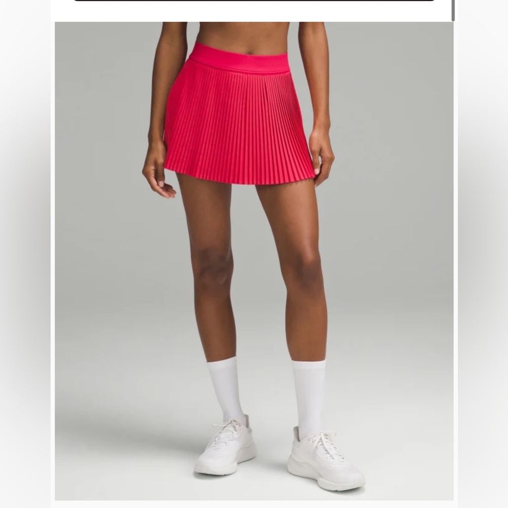Lululemon Athletica Varsity High-Rise Pleated Tennis Skirt- Cherry Mist